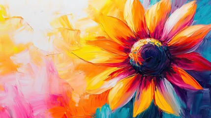 flower acrylic painting design