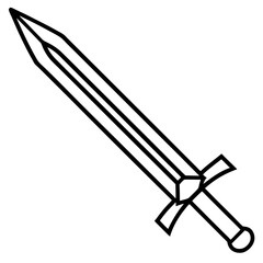 vector illustration of a sword
