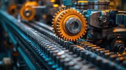 Fototapeta premium Industrial Gears: Precision Engineering and Machine Mechanics