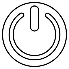 power button on white background