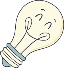 hand drawn light bulb vector illustration