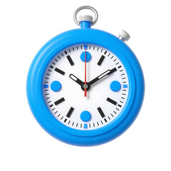 Blue stopwatch time clock timer countdown deadline urgency measurement competition speed illustration isolated isolated on transparent background