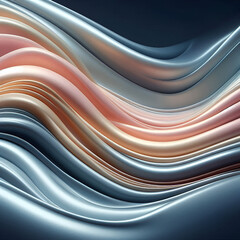 Abstract Fluid Background with Metallic Pastel Colors