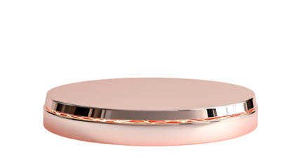 Rose Gold Display Stand with Lightning Cracks Elegant Product Showcase
