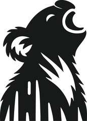 Silhouette of a koala vector