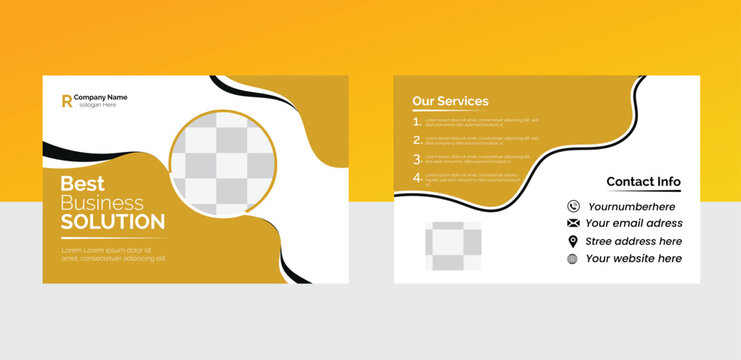 Corporate business postcard design template