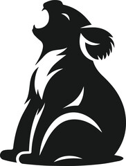 Silhouette of a koala vector