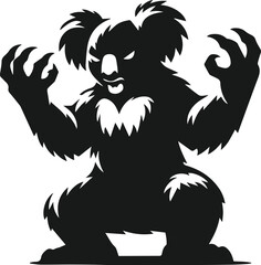 Obraz premium Silhouette of a koala vector