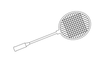 badminton shuttlecock isolated icon on white background.