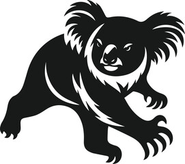 Silhouette of a koala vector