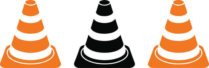 Traffic Cone Arrangement Road Safety and Construction Markers - Urban Safety 