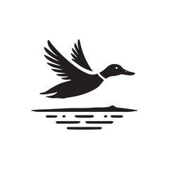 duck vector silhouette clip art logo illustration