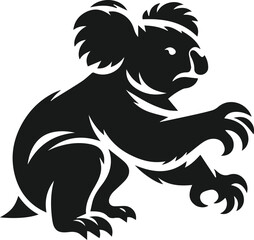 Silhouette of a koala vector
