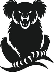 Silhouette of a koala vector