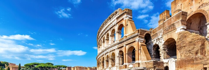 Colosseum in the ancient city of Rome,