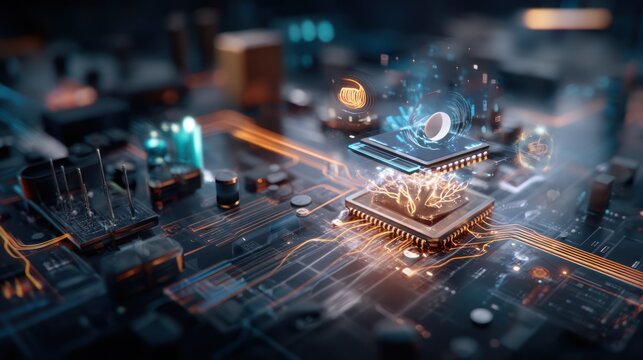 Circuit board with advanced chip and digital interface