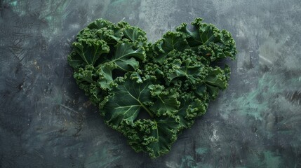 The heart-shaped kale arrangement