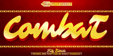 Combat Fighter Vector Editable Text Effect Template