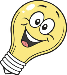 funny cartoon light bulb