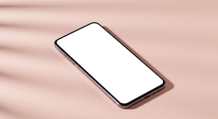 blank white screen smartphone mockup