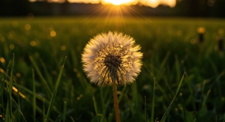 dandelions in the meadow
