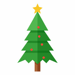 christmas tree isolated on white