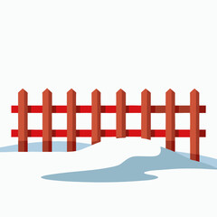 wooden fence on white background