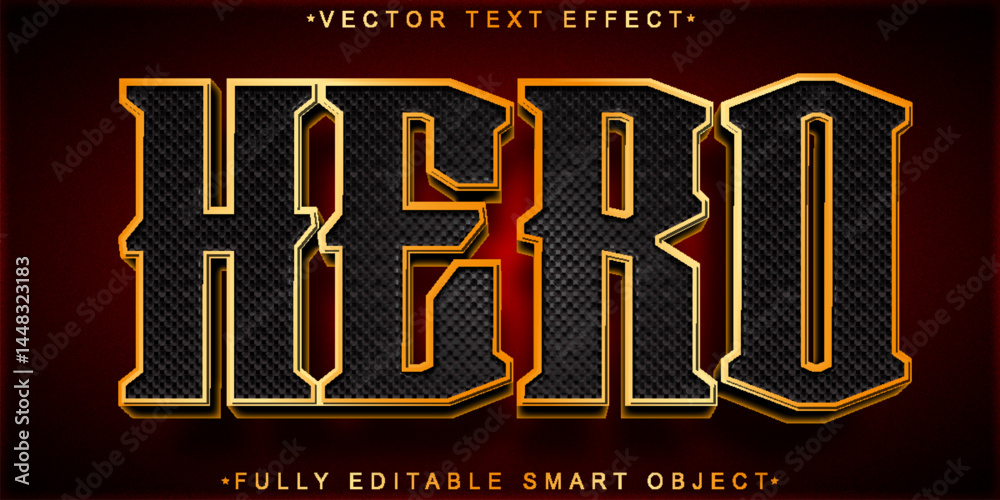 Poster Worn Hero Vector Fully Editable Smart Object Text Effect
