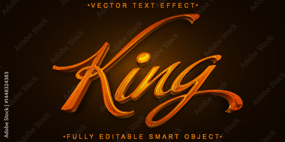 Poster King Vector Fully Editable Smart Object Text Effect