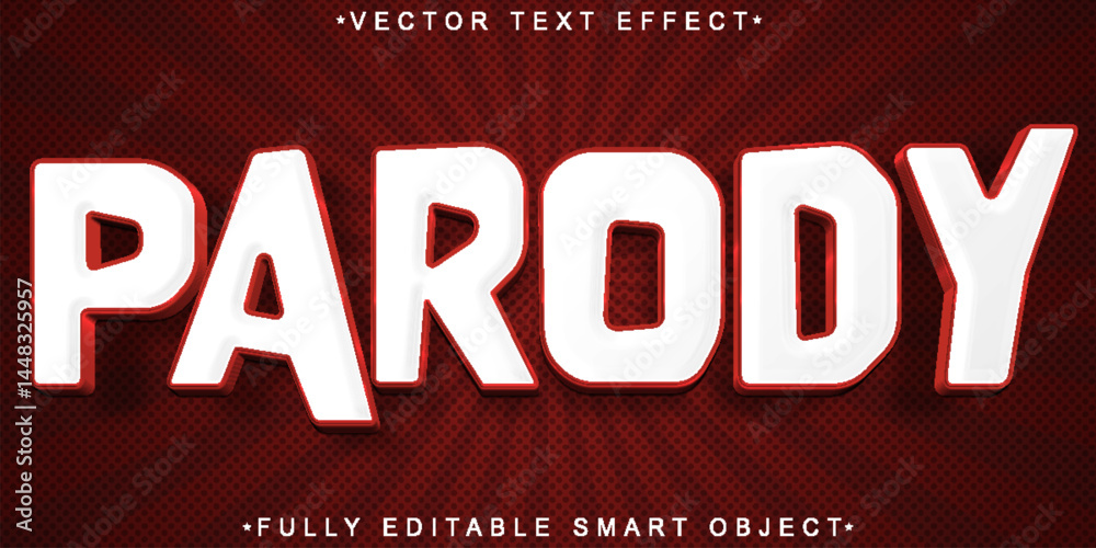 Poster parody vector fully editable smart object text effect
