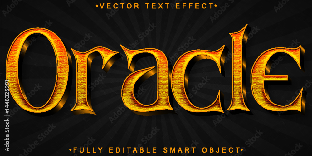 Poster oracle vector fully editable smart object text effect