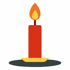 burning candle on a black background