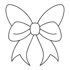 coloring page vector illustration of bow