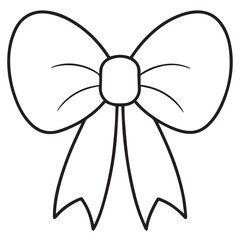 coloring page vector illustration of bow