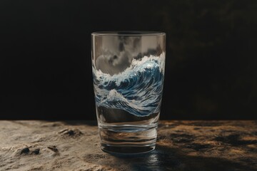 Ocean Waves Glass