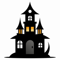 halloween castle vector illustration