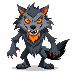 angry wolf cartoon
