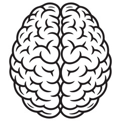 Simple Human Brain silhouette vector Illustration
