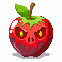 red apple isolated on white