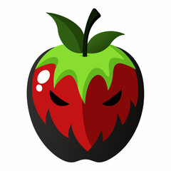 red apple vector illustration