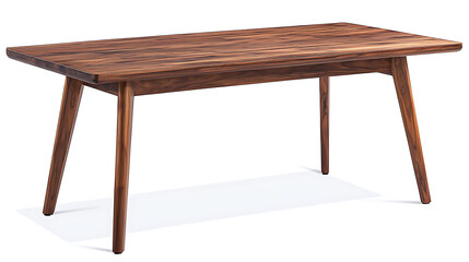 A wooden table with a white background
