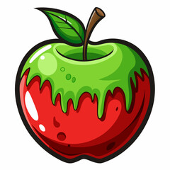 red apple vector illustration