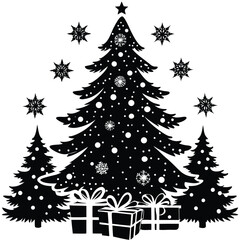 christmas tree and gifts