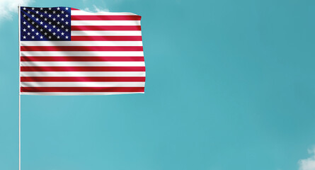Flag of america waving in the sky