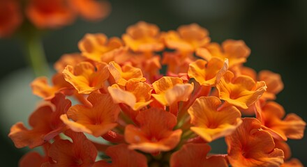 Close-Up of Orange Flower Blossoms in Natural Sunlight