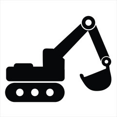 vector illustration of a excavator