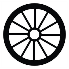 Fototapeta premium wooden wheel vector illustration