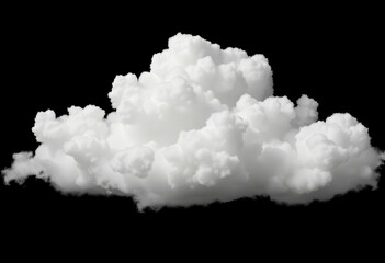 Soft, fluffy white clouds isolated against a pure black backdrop,  photography, cumulus