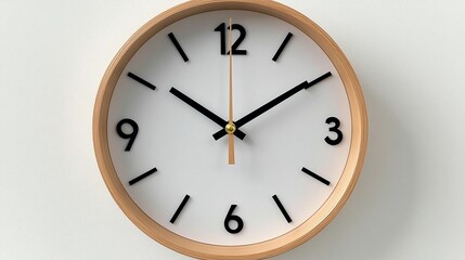 Elegant beige analog wall clock home decor timepiece