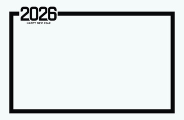 Obraz premium minimalist calendar design, blank white rectangle, bold black border, 